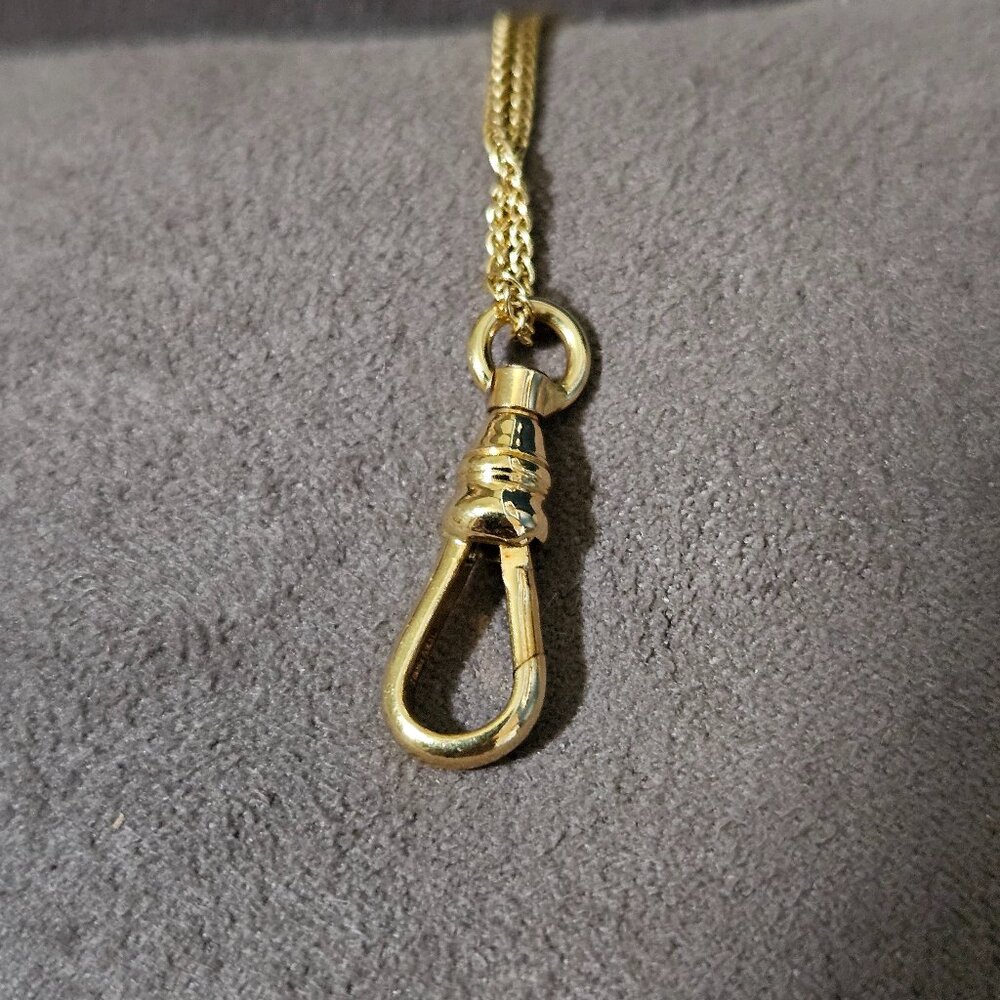 MONICA RICH KOSANN CHANGEABLE INDIVIDUALITY DYO 25"18K GOLD NECKLACE CHAIN HOOK